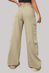 08 Pocket Cargo Jeans (Beige)