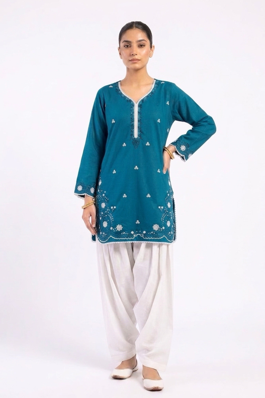 Embroidered Kurti Set 02 Pcs (0003)