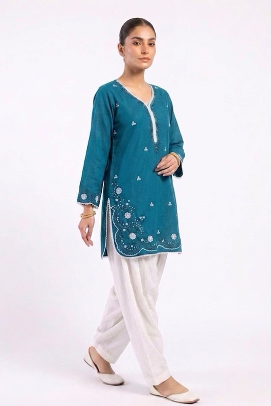 Embroidered Kurti Set 02 Pcs (0003)