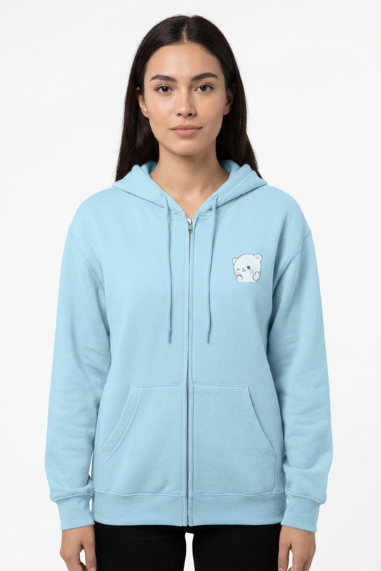 Light Blue Zipper (Kawaii Bear)