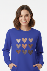 Sweatshirt (Neutral Heart Grid)