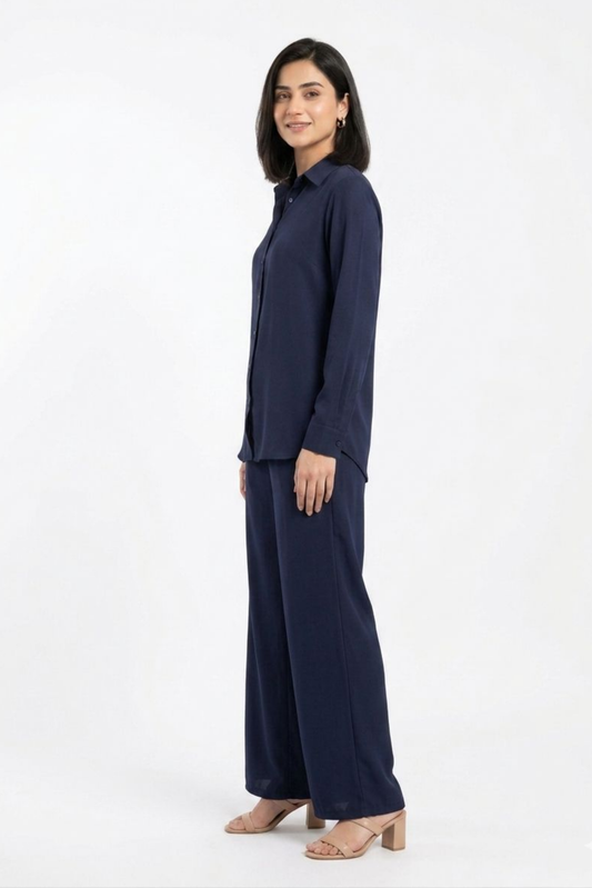 Blue CO-ORD Set for Women (02 Pcs)