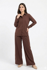 Brown CO-ORD Set for Women (02 Pcs)
