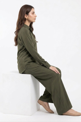 Olive CO-ORD Set for Women (02 Pcs)