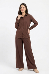 Brown CO-ORD Set for Women (02 Pcs)