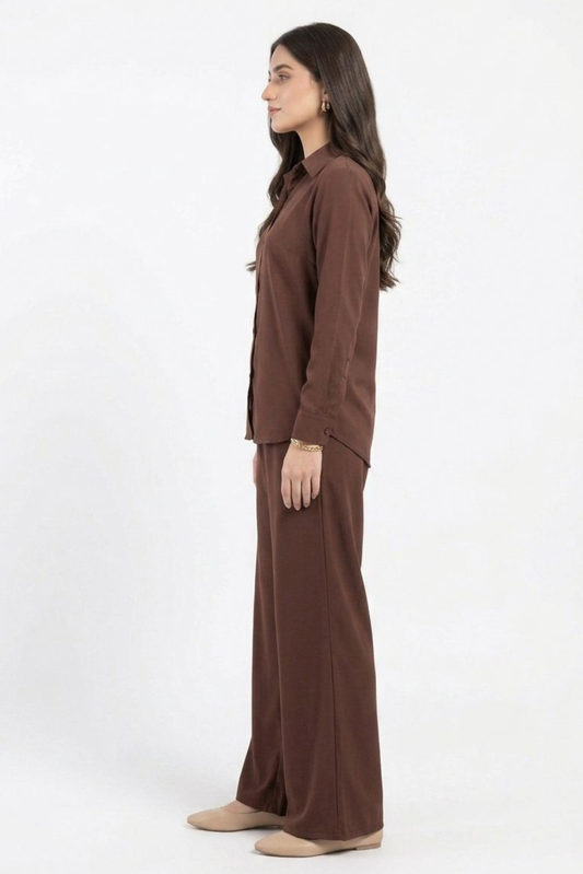 Brown CO-ORD Set for Women (02 Pcs)