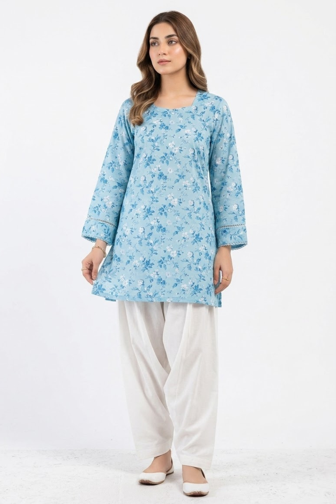 Printed Kurti Set 02 Pcs (0004)