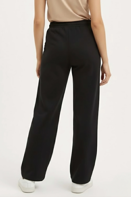 Wide Leg Flapper Trouser (Black)