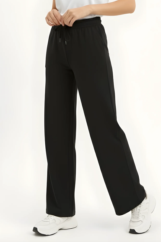 Wide Leg Flapper Trouser (Black)