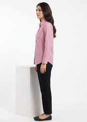Pink Pinstripe Button‑Down Shirt